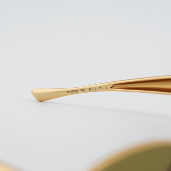 Bottega Veneta BV1386S 006 Sunglasses Gold Frame, Green Lenses - Picture 5 of 9